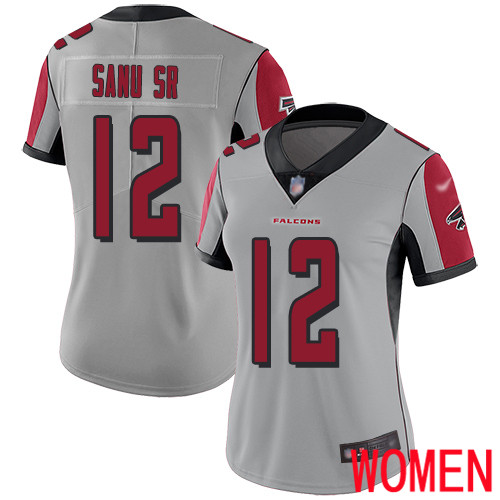 Atlanta Falcons Limited Silver Women Mohamed Sanu Jersey NFL Football 12 Inverted Legend